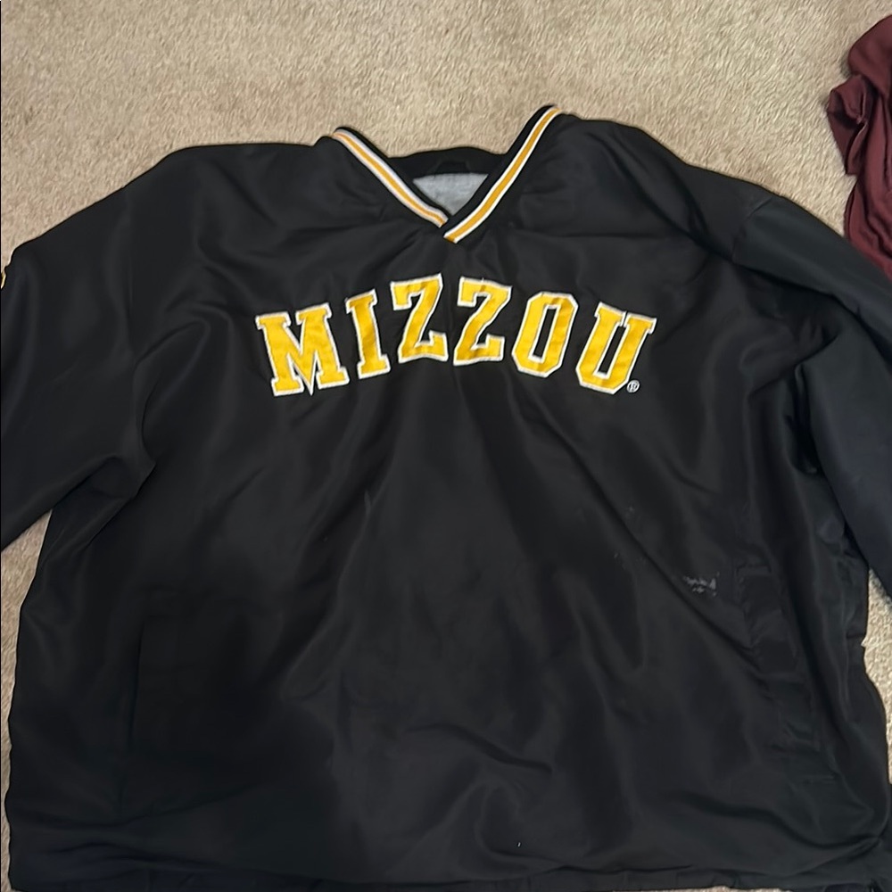 Black Mizzou windbreaker pullover